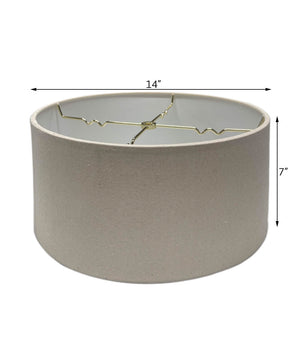 Textured Oatmeal Hardback Drum Lampshade 14"x14"x7"