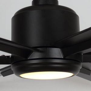 65" Bendan Industrial Downrod Mount Ceiling Fan with Lighting and Remote Control