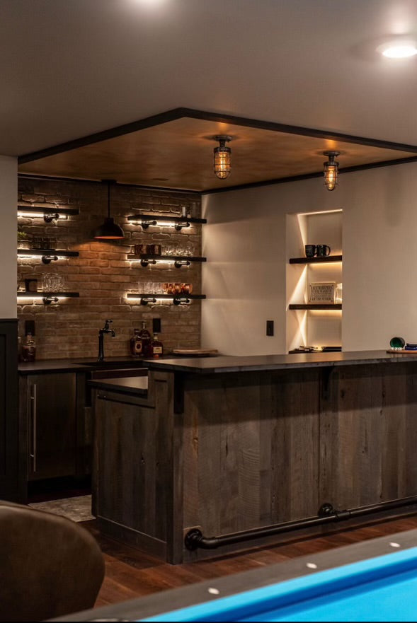 Industrial Farmhouse Semi Flush Mount Lighting - The Beacon