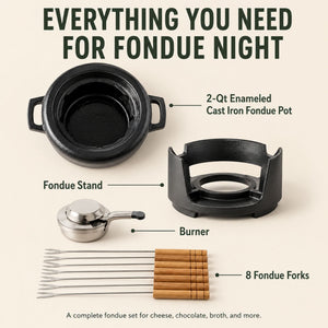 Fondue Set, 8-Piece, 2-Qt