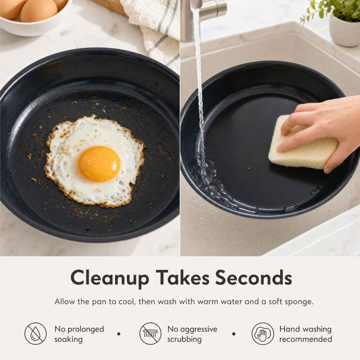 5-Ply Nonstick Stainless Steel Frying Pan