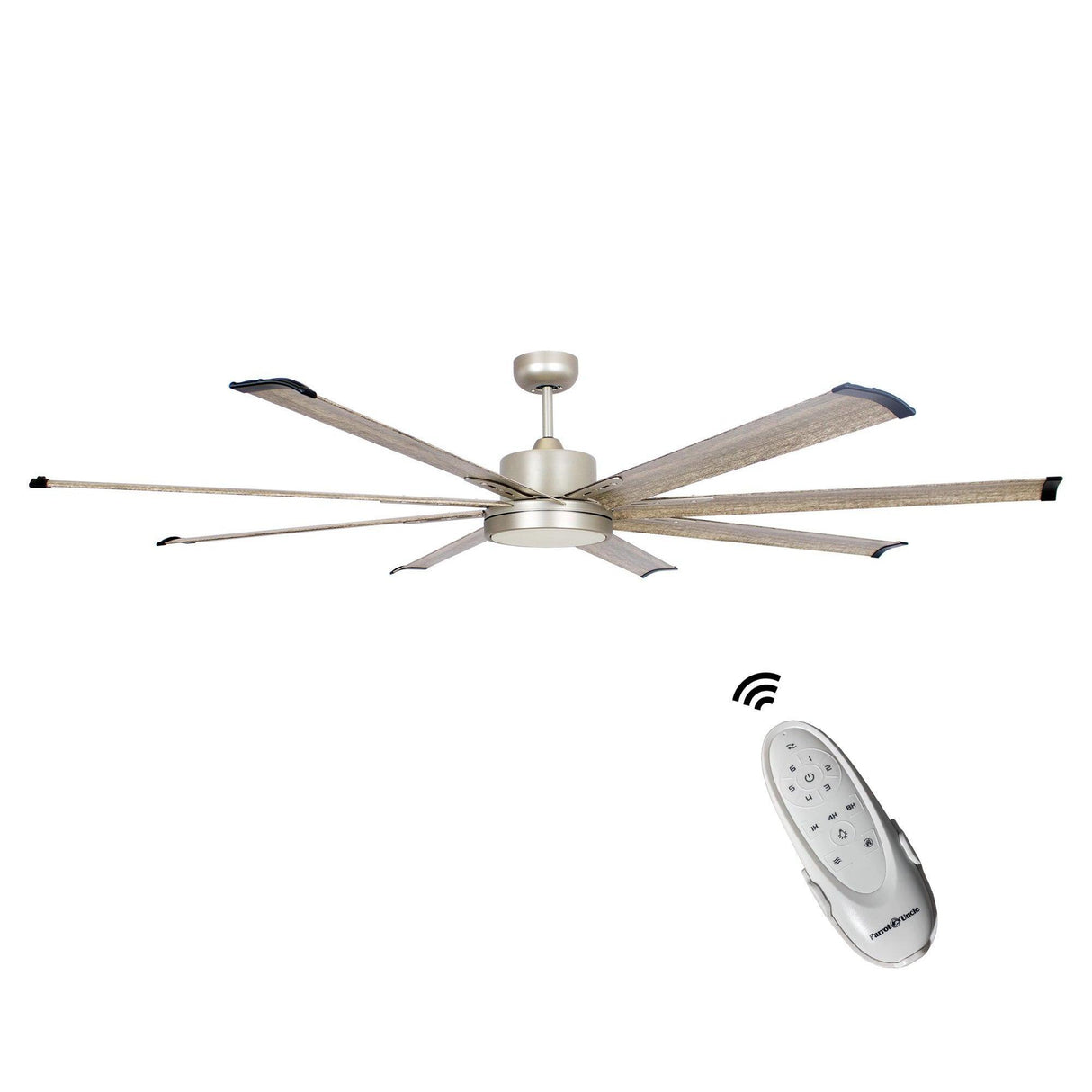 72‘’ Bankston Integrated Led Indoor Nickel Standard Ceiling Fan With Remote Control And Light Kit Included