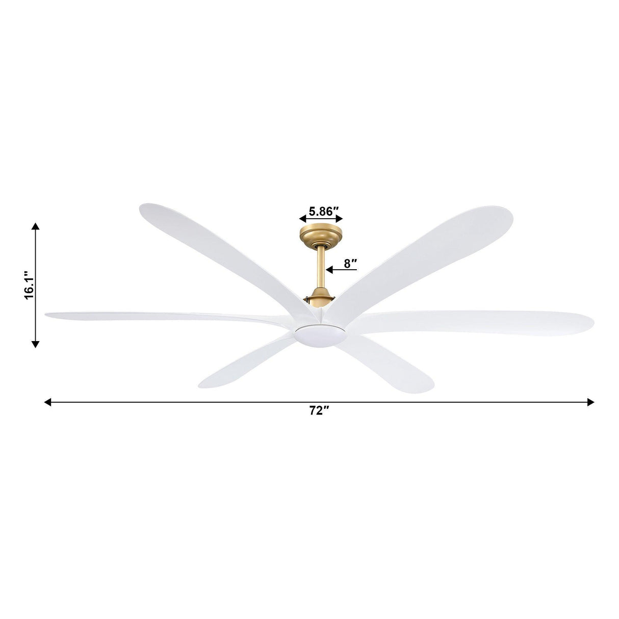 72" Jaydn Farmhouse Satin Nickel DC Motor Downrod Mount Reversible Ceiling Fan with Lighting and Remote Control