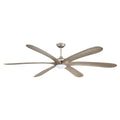 72" Jaydn Farmhouse Satin Nickel DC Motor Downrod Mount Reversible Ceiling Fan with Lighting and Remote Control