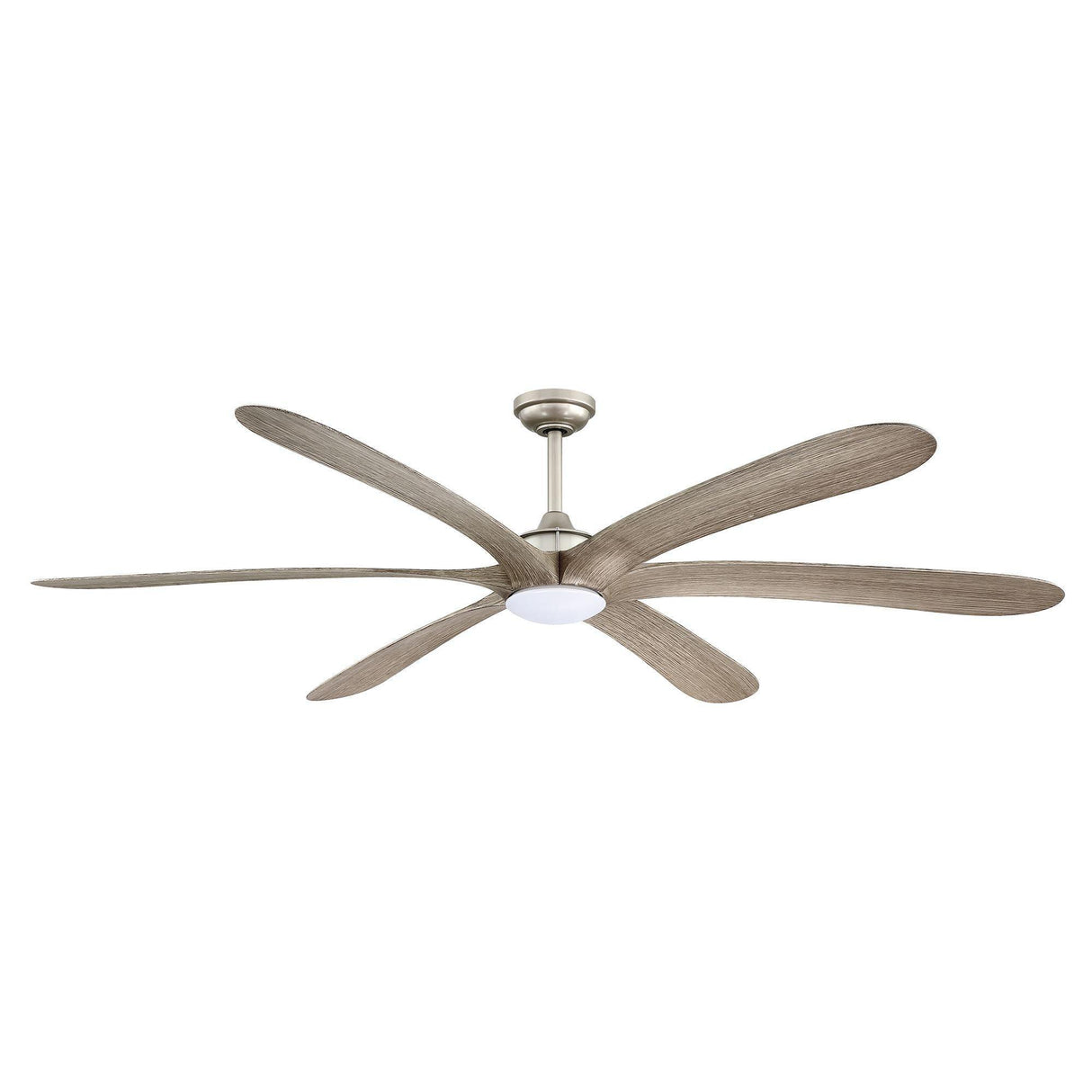 72" Jaydn Farmhouse Satin Nickel DC Motor Downrod Mount Reversible Ceiling Fan with Lighting and Remote Control