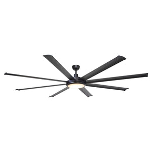 75" Industrial DC Motor Downrod Mount Reversible Ceiling Fan with Lighting and Remote Control