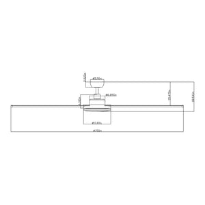 75" Industrial DC Motor Downrod Mount Reversible Ceiling Fan with Lighting and Remote Control