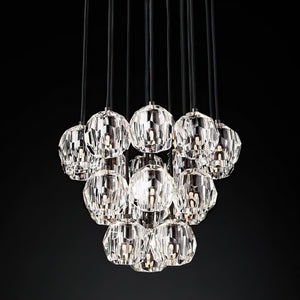 Kristal Crystal Round Cluster Chandelier