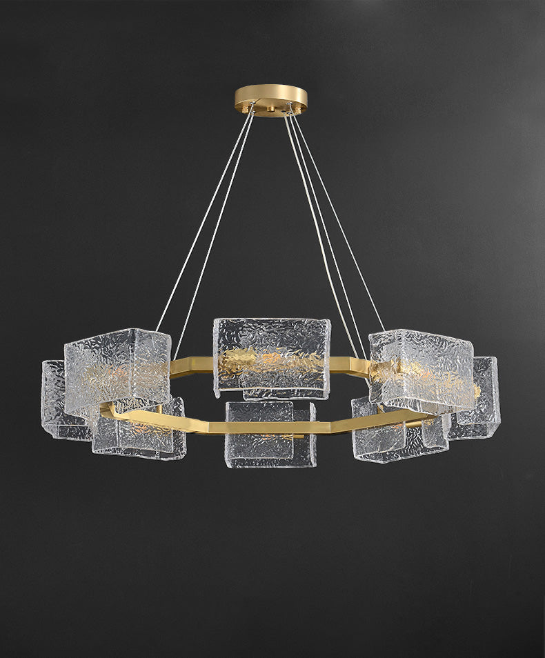 Water ripple Glass  Chandelier