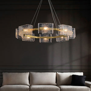 Water ripple Glass  Chandelier