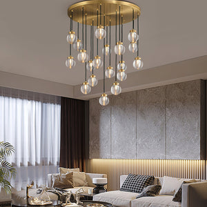 Fantasy Pearl Ball Linear Chandelier 54"