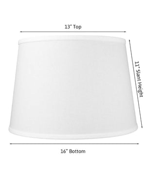 16"W x 11"H White Floor Lampshade