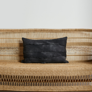Layered Hand-Felted Merino Wool Throw Pillow