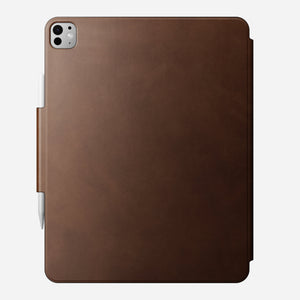 Leather Folio - M4 & M5 iPad 13 inch | Brown | Nomad Leather | Apple Pencil