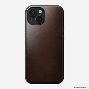 Modern Leather Case - iPhone 15 | Rustic Brown | Horween