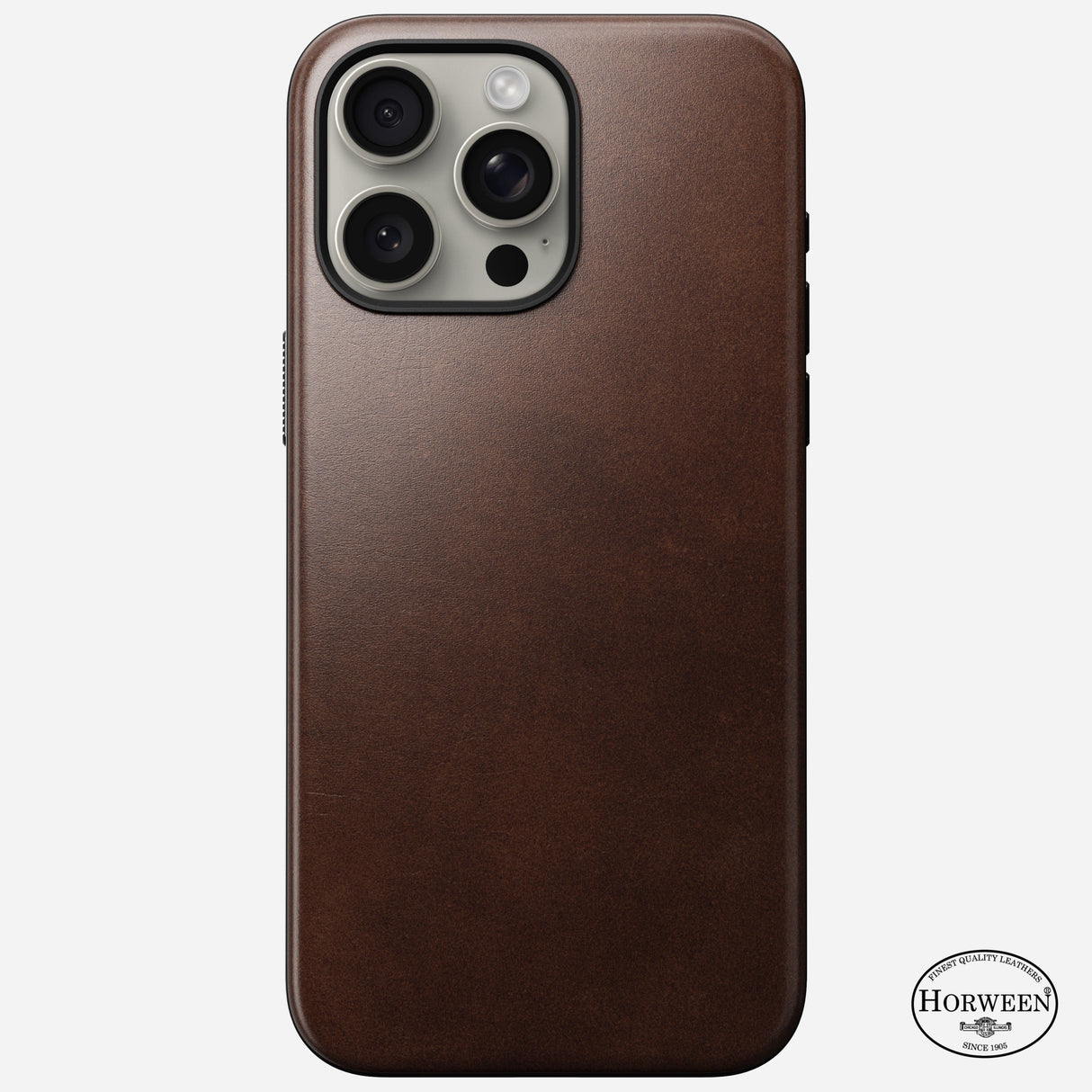 Modern Leather Case - iPhone 15 Pro Max | Rustic Brown | Horween