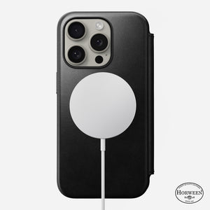Modern Leather Folio - iPhone 15 Pro | Black | Horween