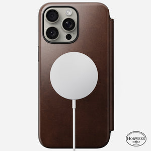 Modern Leather Folio - iPhone 15 Pro Max | Rustic Brown | Horween