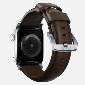 Traditional Band - 46mm/49mm | Silver Hardware | Rustic Brown | Horween