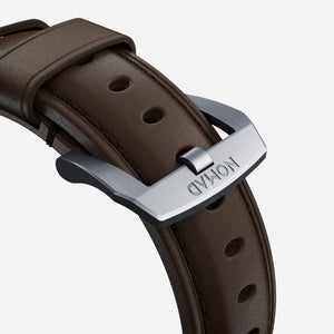 Traditional Band - 46mm/49mm | Silver Hardware | Rustic Brown | Horween