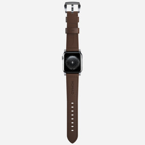 Traditional Band - 46mm/49mm | Silver Hardware | Rustic Brown | Horween