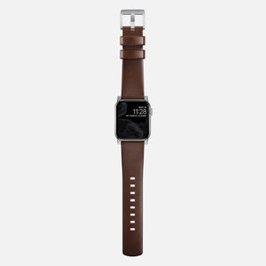 Modern Band - 46mm/49mm | Silver Hardware | Rustic Brown | Horween
