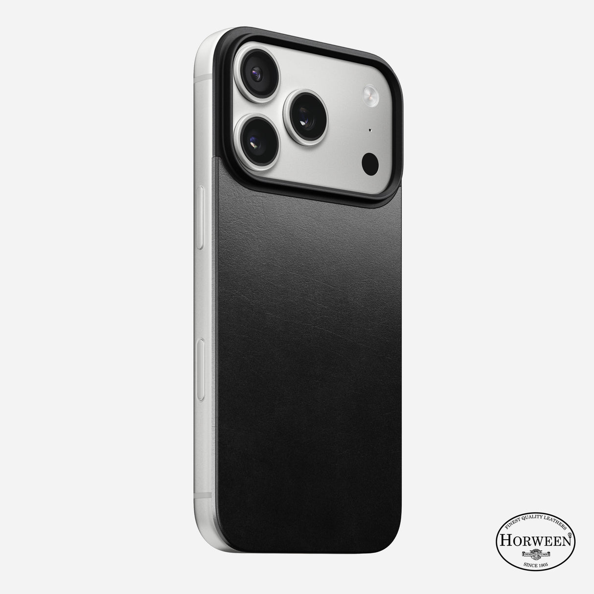 Magnetic Leather Back - iPhone 17 Pro | Black | Horween | MagSafe