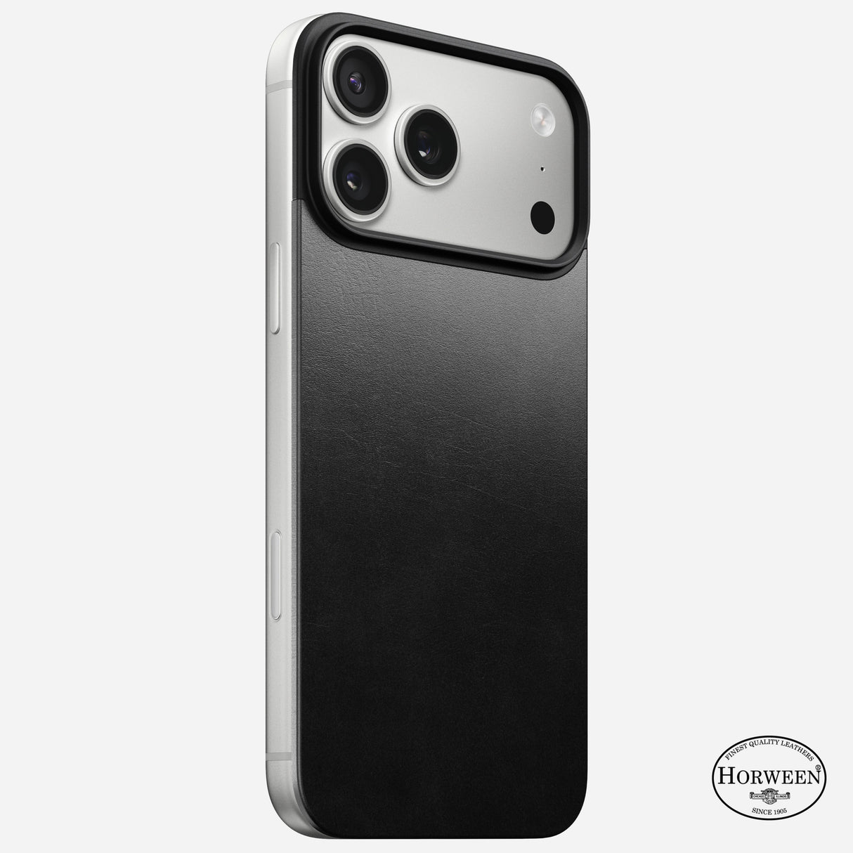 Magnetic Leather Back - iPhone 17 Pro Max | Black | Horween | MagSafe