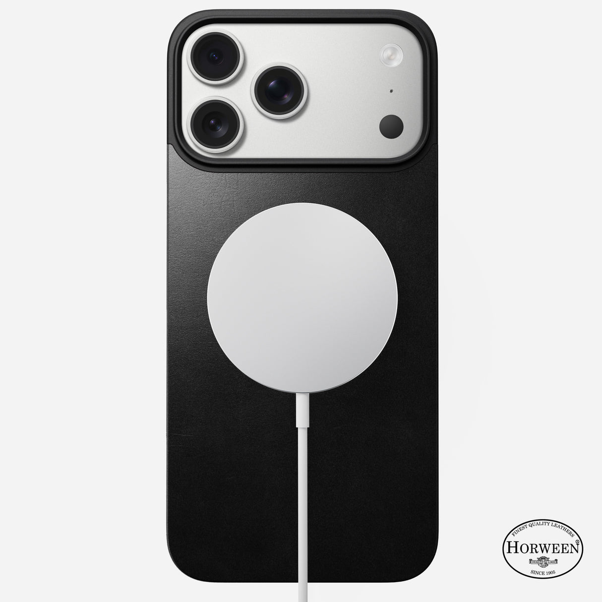 Magnetic Leather Back - iPhone 17 Pro Max | Black | Horween | MagSafe