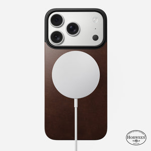 Magnetic Leather Back - iPhone 17 Pro | Rustic Brown | Horween | MagSafe