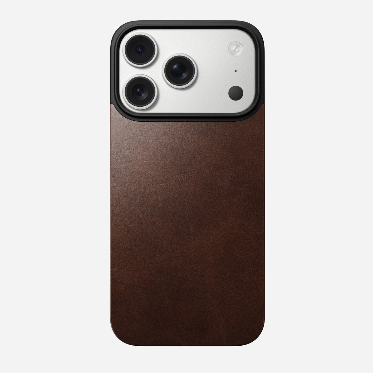 Magnetic Leather Back - iPhone 17 Pro | Rustic Brown | Horween | MagSafe