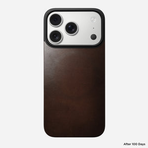 Magnetic Leather Back - iPhone 17 Pro | Rustic Brown | Horween | MagSafe