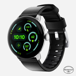 Active Band Pro - Pixel Watch | 45mm | Silver Hardware | Horween Black