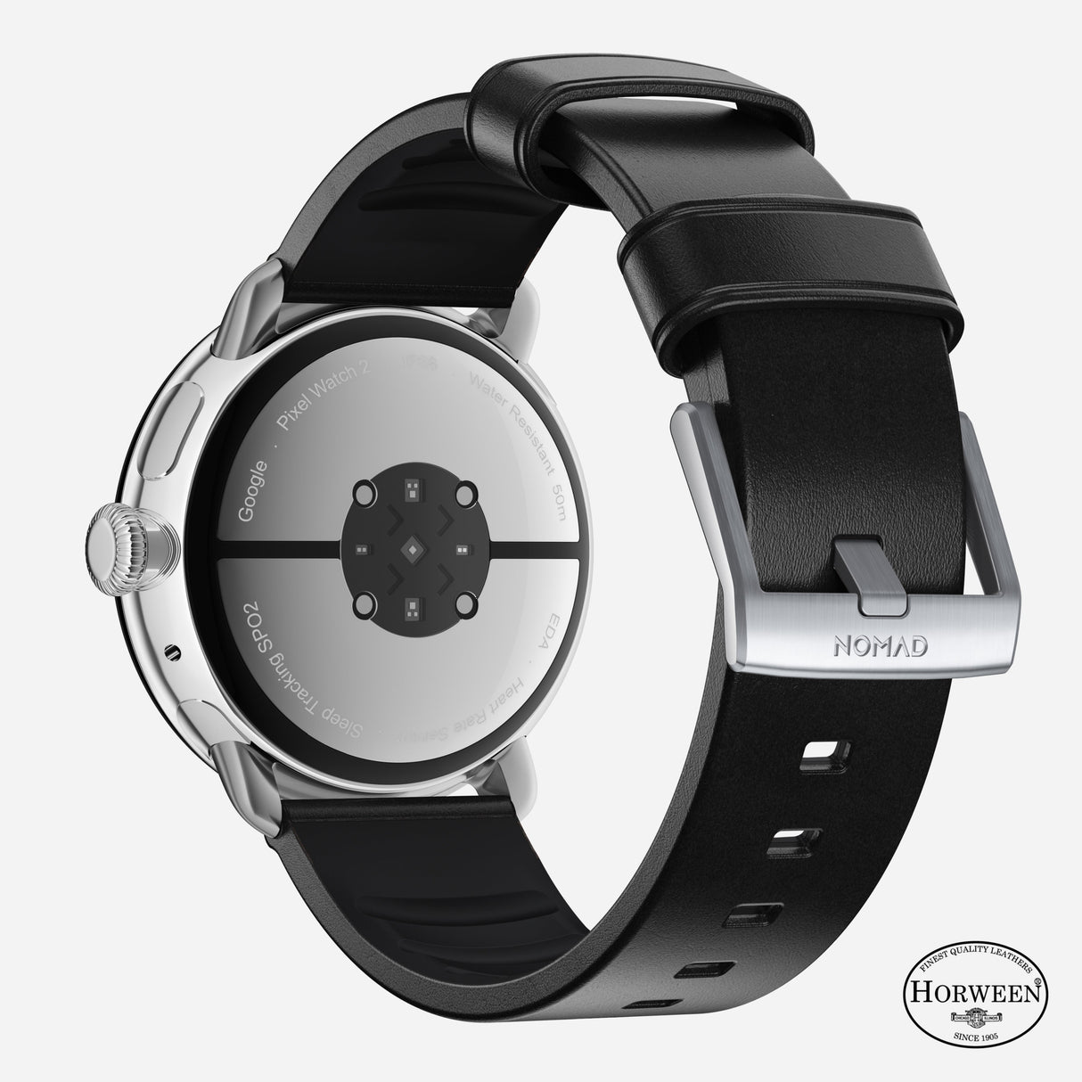 Active Band Pro - Pixel Watch | 45mm | Silver Hardware | Horween Black