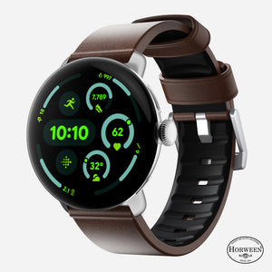 Active Band Pro - Pixel Watch | 45mm | Silver Hardware | Horween Brown