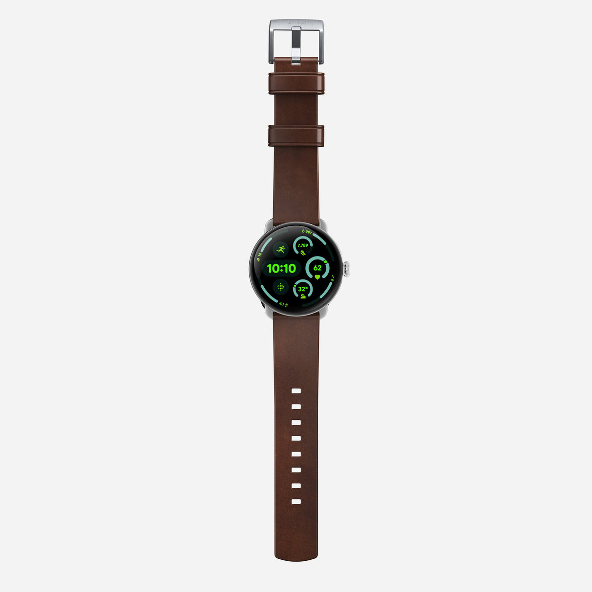Active Band Pro - Pixel Watch | 45mm | Silver Hardware | Horween Brown