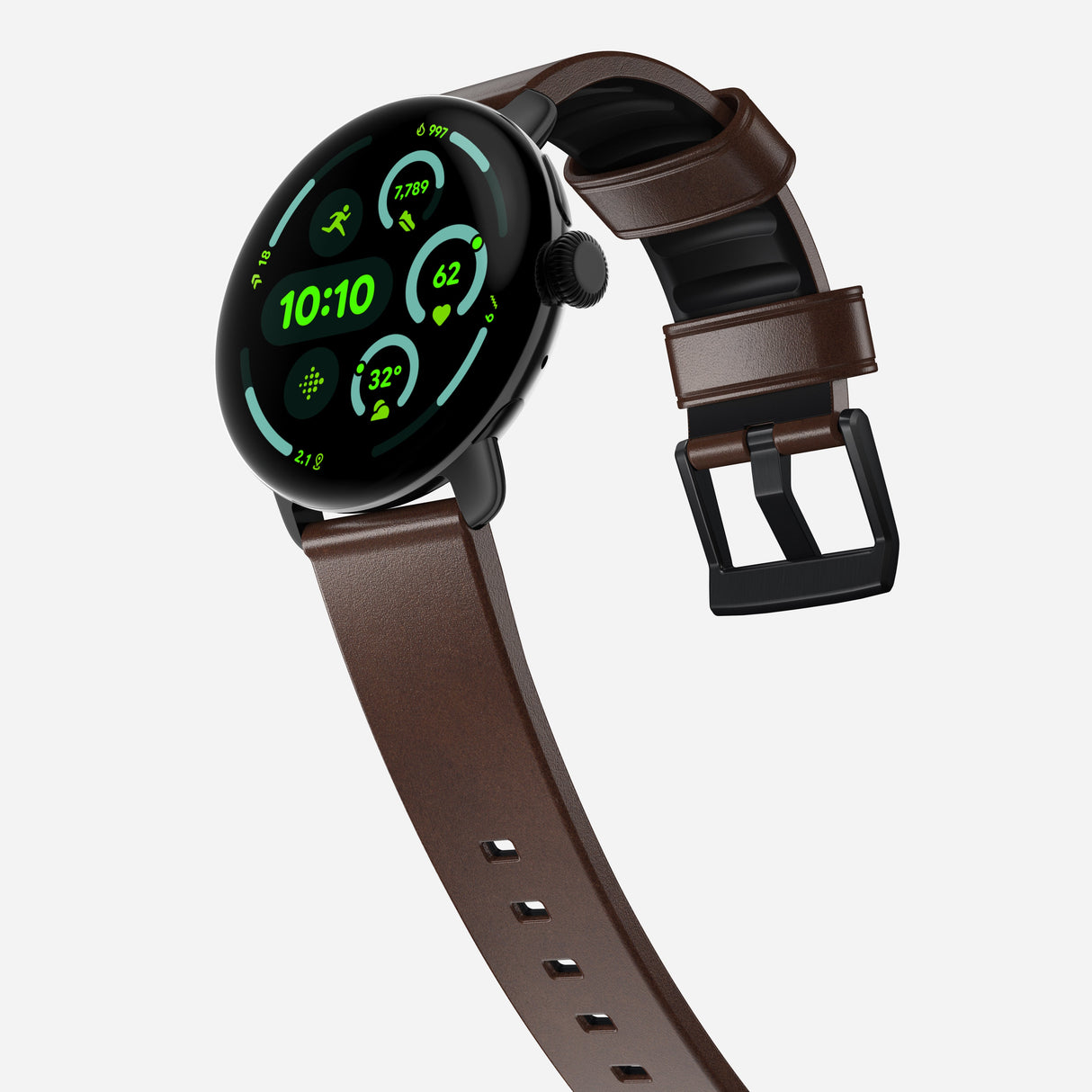 Active Band Pro - Pixel Watch | 45mm | Black Hardware | Horween Brown