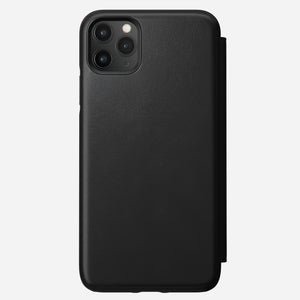 Modern Leather Tri-Folio - iPhone 11 Pro Max | Black | Horween