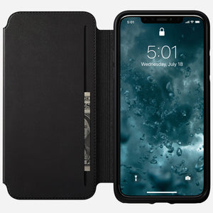 Modern Leather Tri-Folio - iPhone 11 Pro Max | Black | Horween