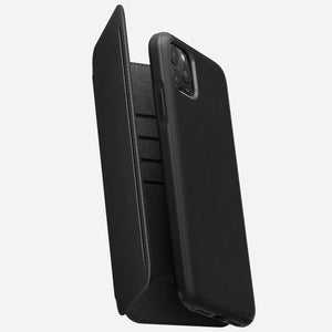 Modern Leather Tri-Folio - iPhone 11 Pro Max | Black | Horween