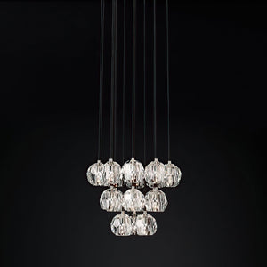 Kristal Crystal Round Cluster Chandelier