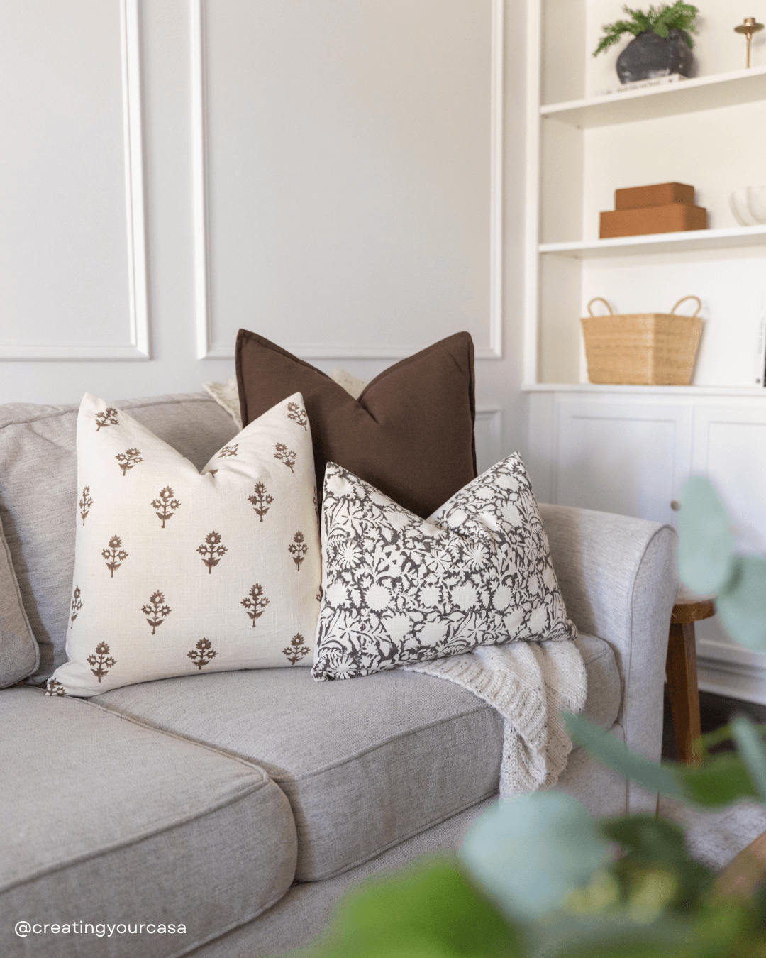 Gávea Solid Color Pillow Cover | Brown