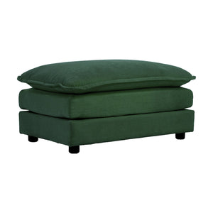 Walker Edison | Chenille Modular Cloud Couch with L-Shaped Sectional and Ottoman