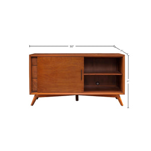 Flynn Small TV Console, Chestnut