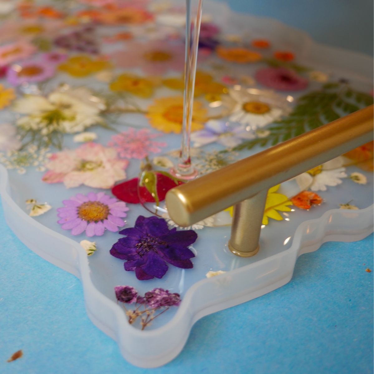 Floral Resin Serving Tray Kit