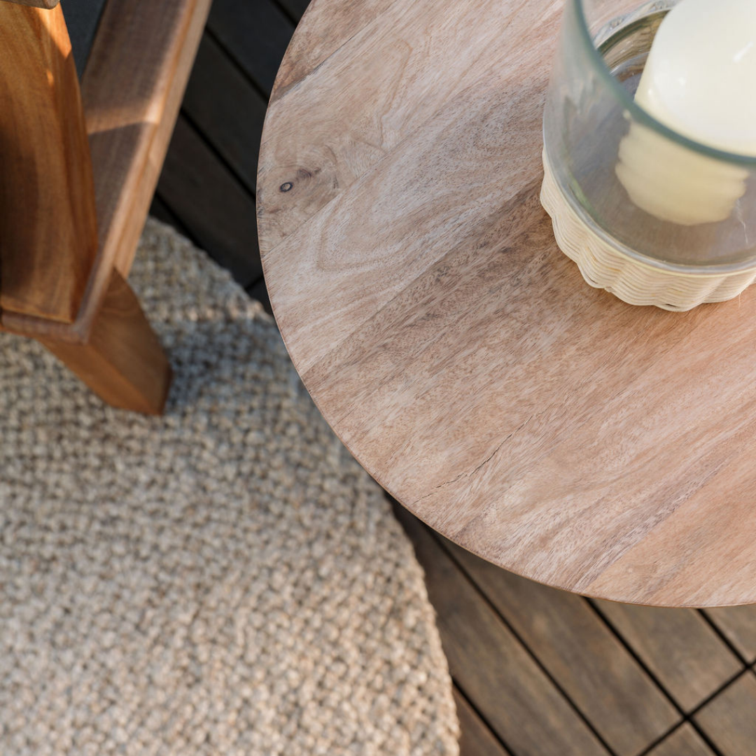 Natural Wooden Accent Table