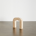 Arch Wooden Taper Candlestick Holder