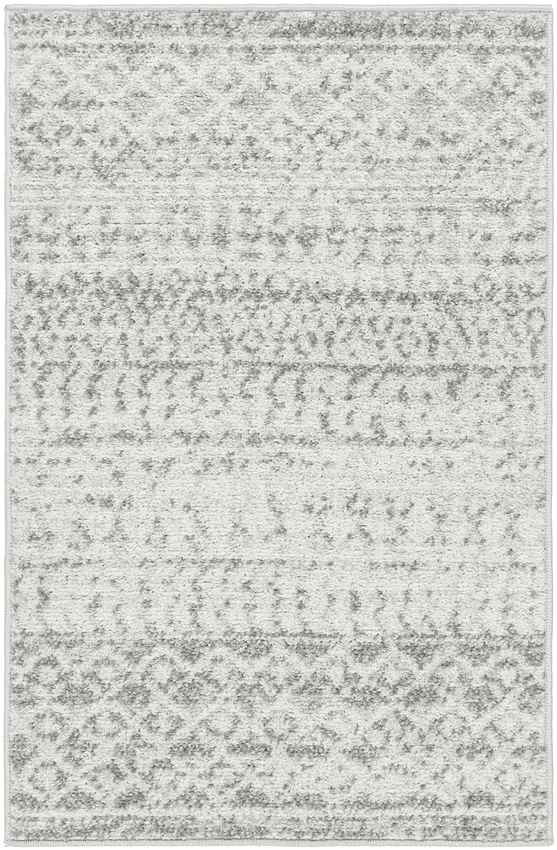 Louise Global Light Gray/White Area Rug