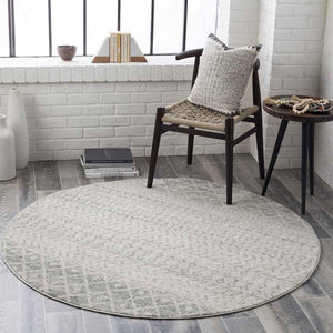 Louise Global Light Gray/White Area Rug
