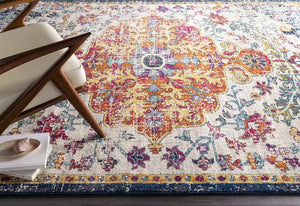 Olivia Traditional Saffron/Navy Area Rug